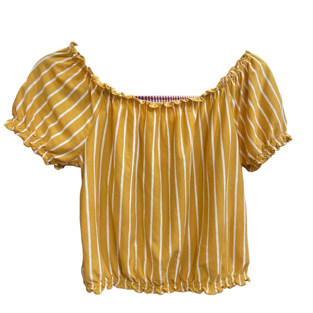 American Eagle Yellow Off the Shoulder Women’s Size XS Crop Top